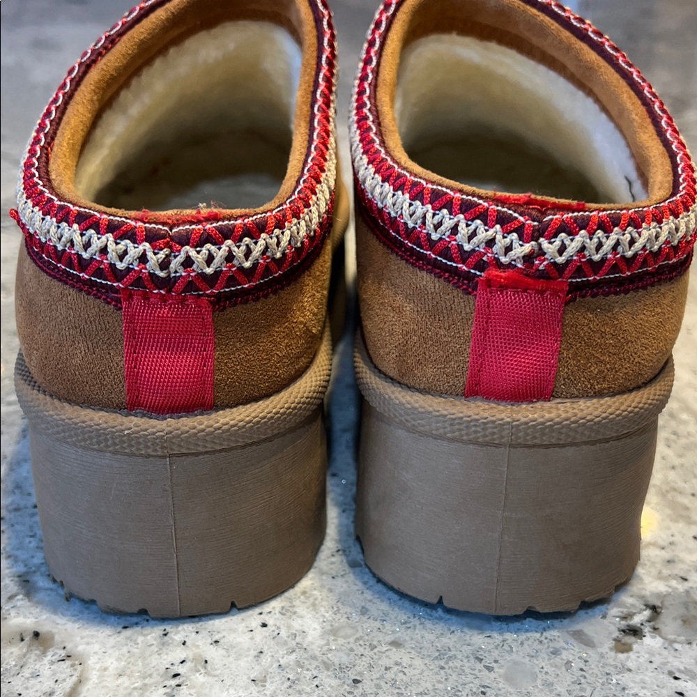 NEW LOVE Tan Platform Mules Size 9.5 - Picture 5 of 13